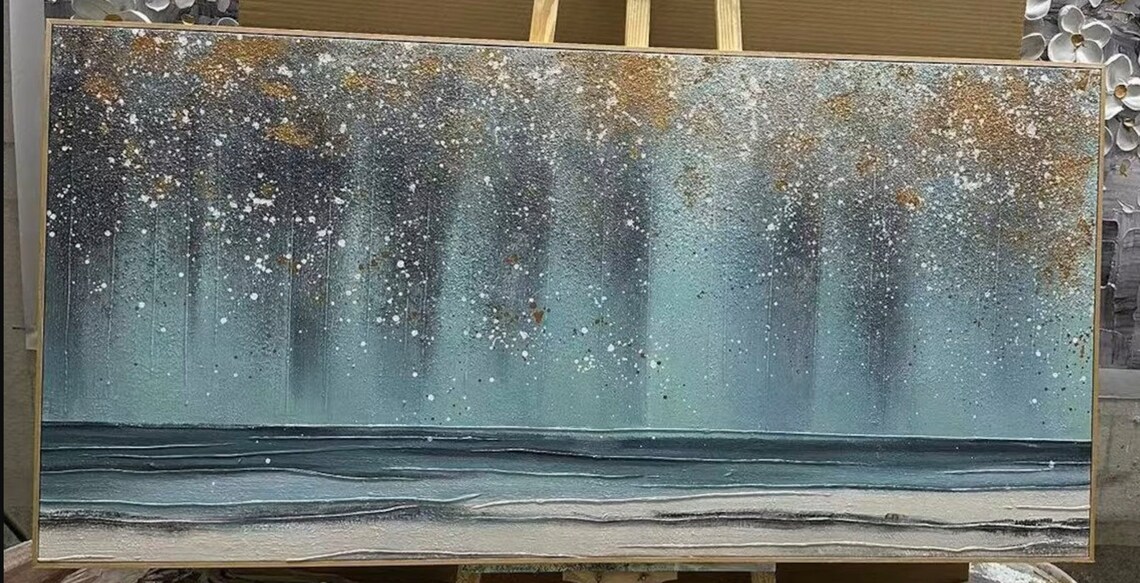 Abstract Boho Landscape Living Room Wall Art Print - Image 5