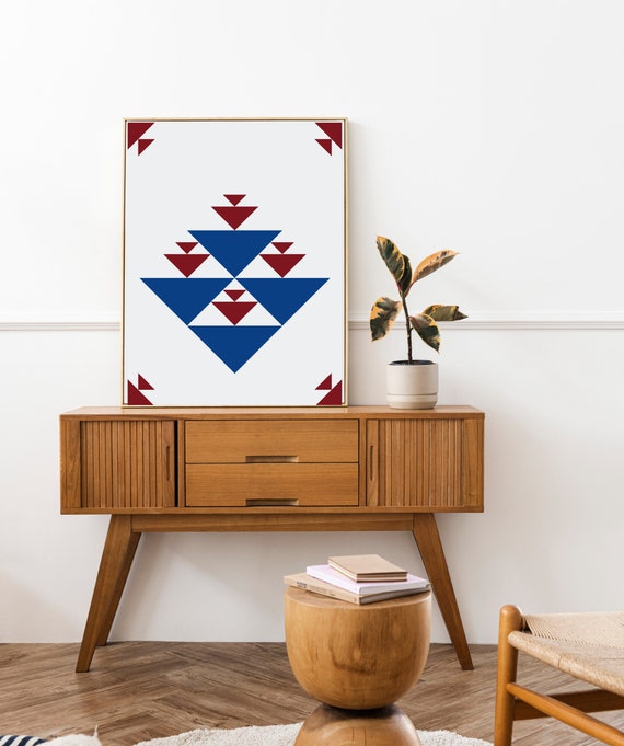 Geometric Aztec Minimalist Decor Art Print