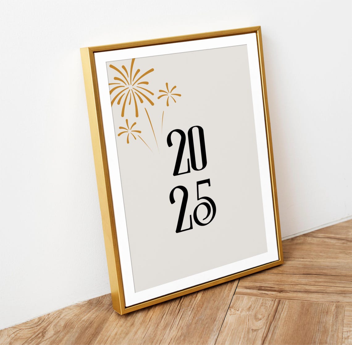 New Years 2025 Hello 2025 Print Wall Art New Year Celebration Poster Lunar New Year Gift