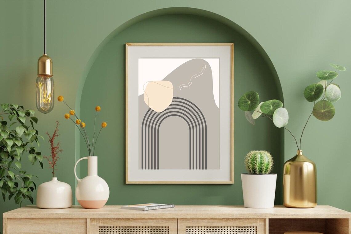Abstract Arch Rainbow Boho Decor Art Print - Image 3