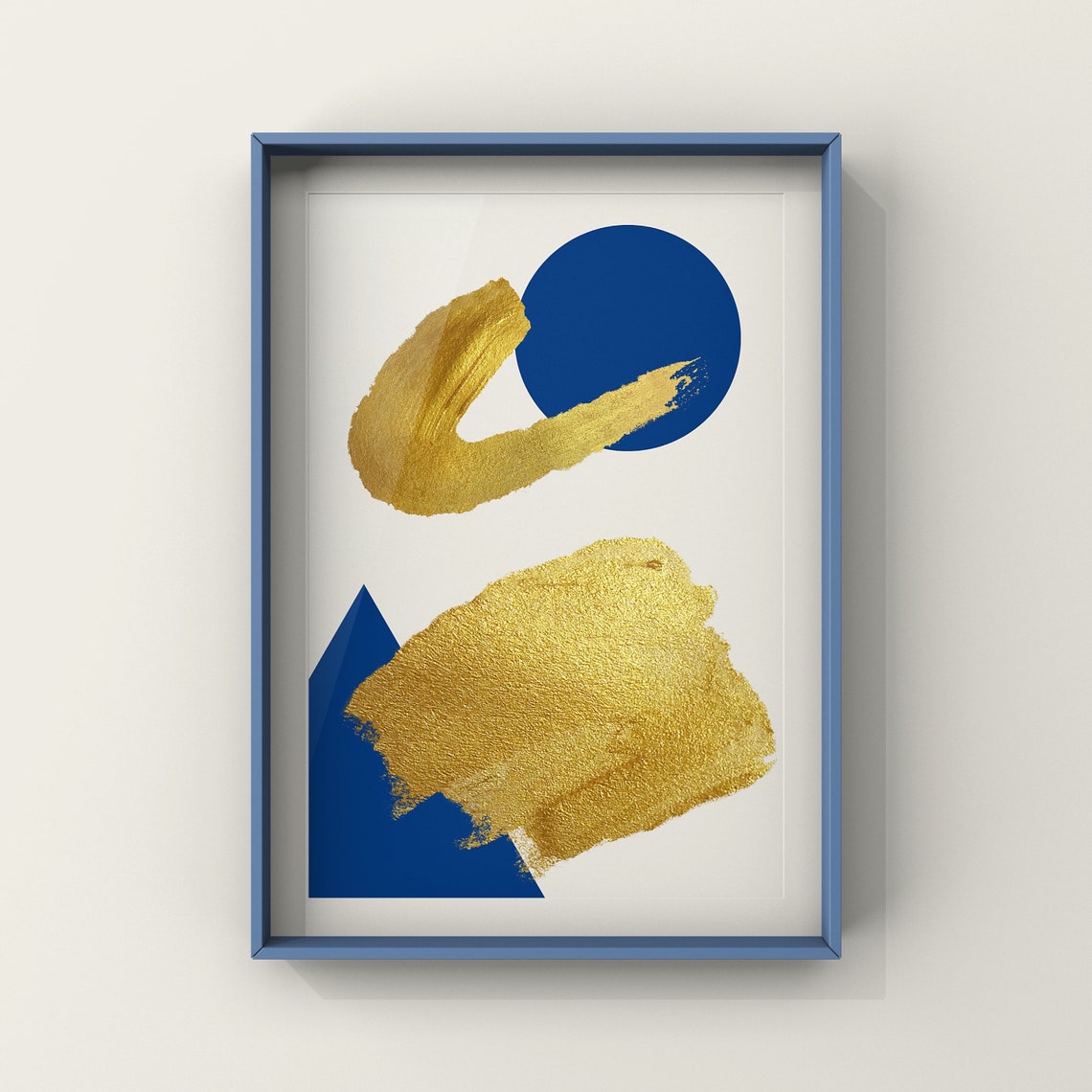 Geometric Abstract, Golden Print - Image 2