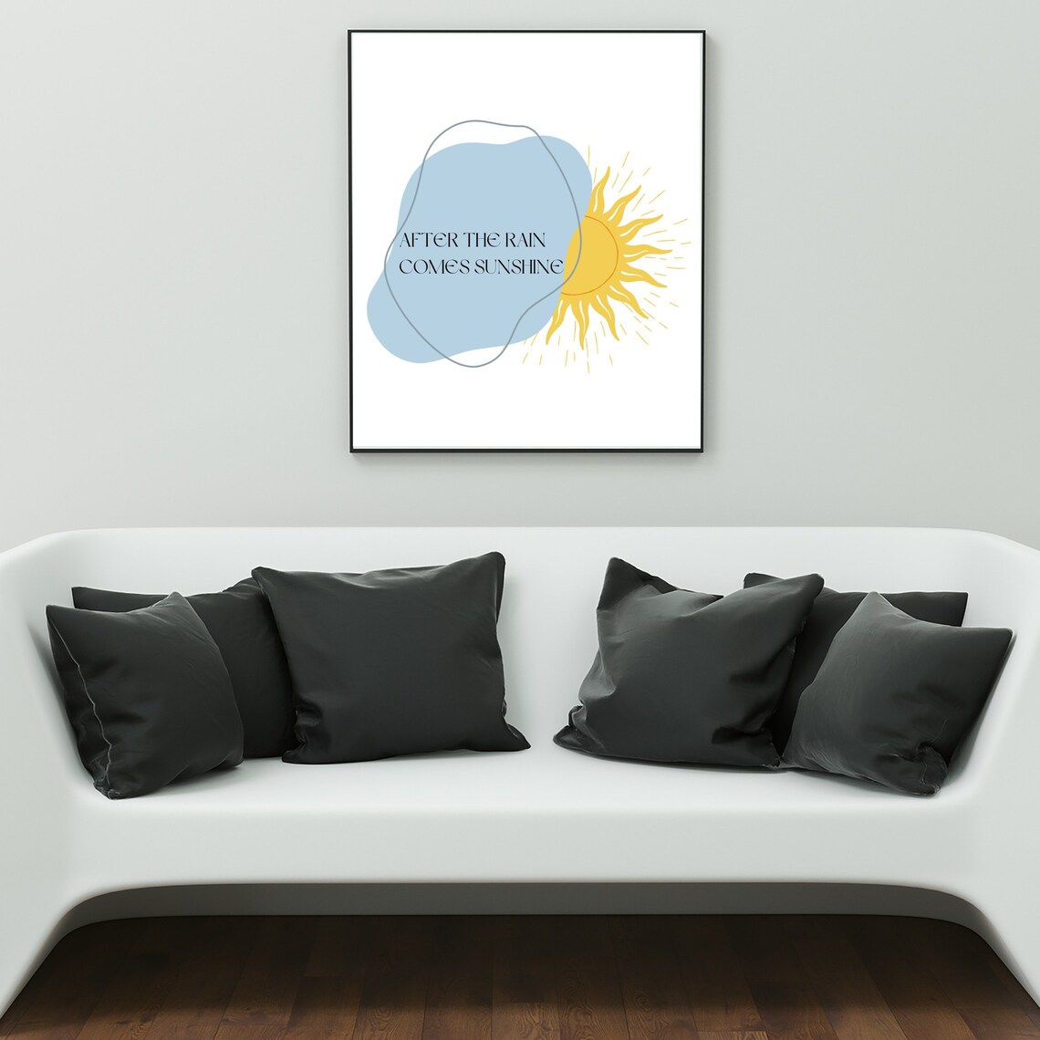 Positive Affirmations Sun And Rain Motivational Art Print - Image 2