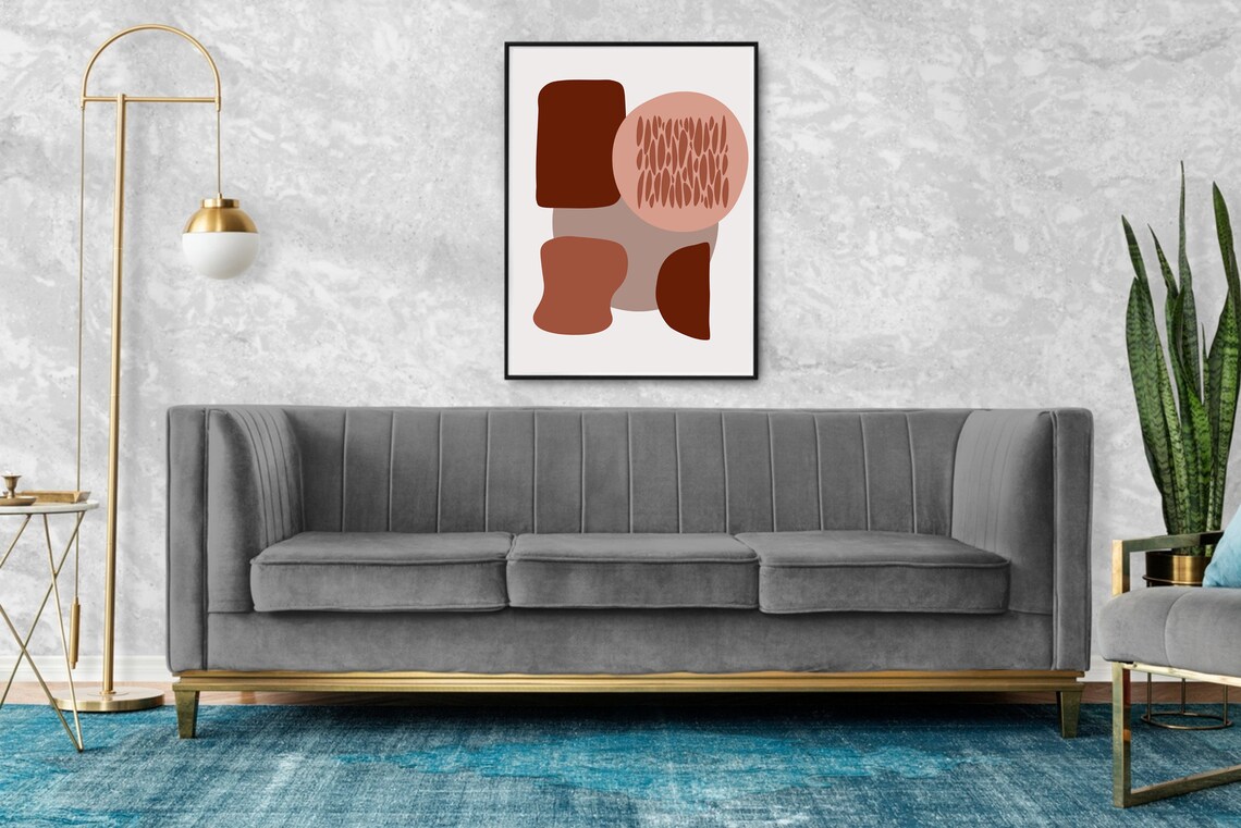 Abstract Geometric Wall Art, Minimalist Decor