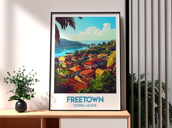 Freetown Travel Poster, Sierra Leone City Art