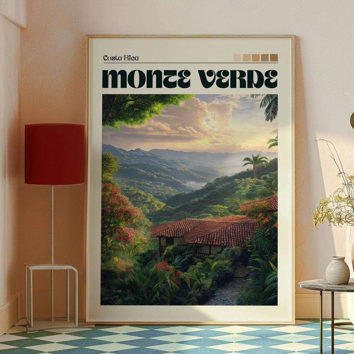 Monte Verde Costa Rica Cloud Forest Lodge Mountain View Poster - Image 2