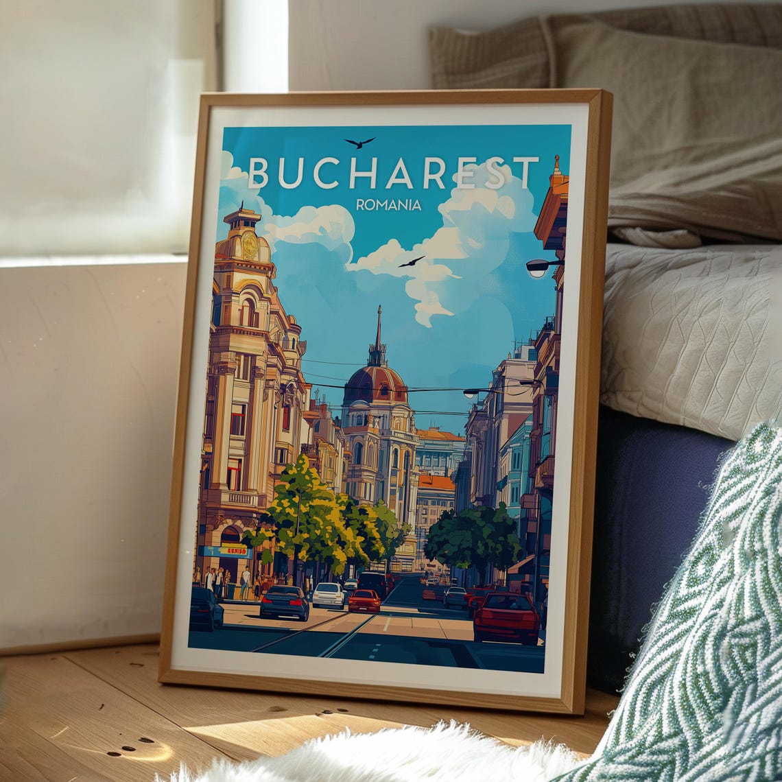 Bucharest Travel Poster, Romania City Print - Image 3