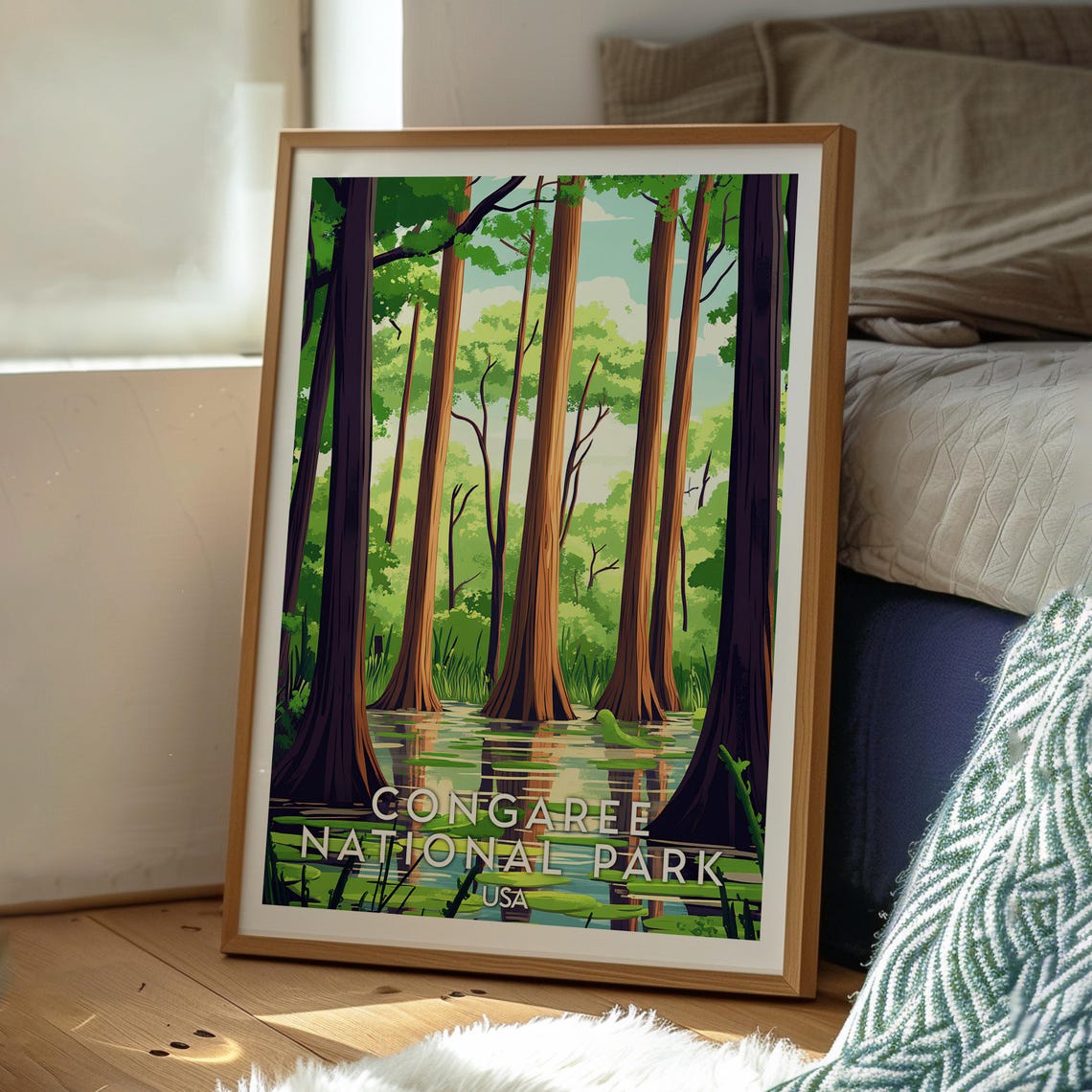 Congaree National Park Old Growth Forest Swamp Travel Poster - Image 3