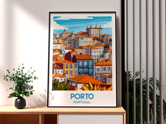 Porto Travel Poster, Europe Wall Art