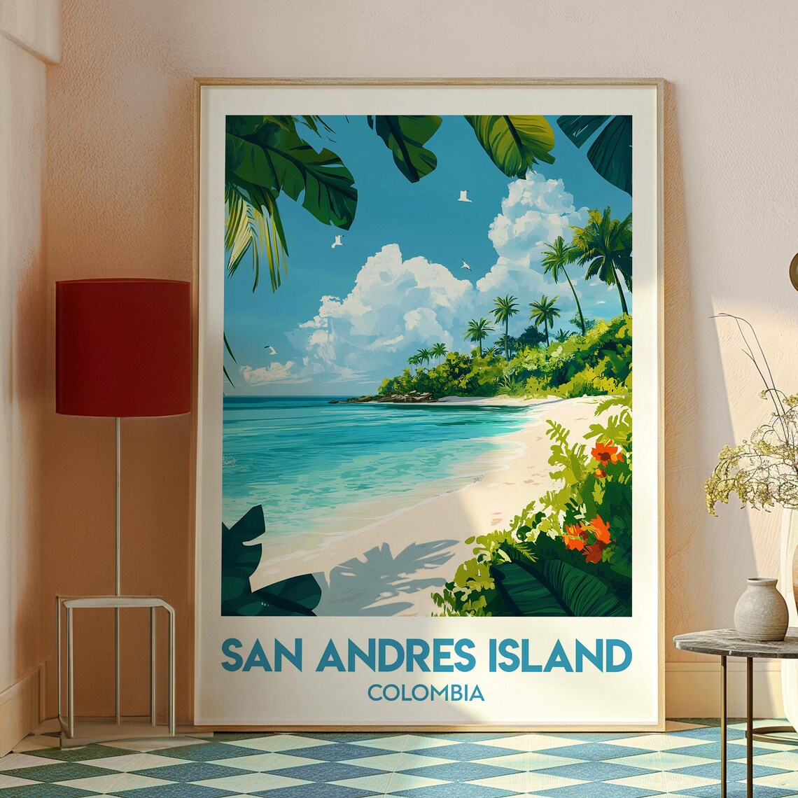 San Andres Island Colombia Tropical Beach Caribbean Paradise Travel Poster - Image 2