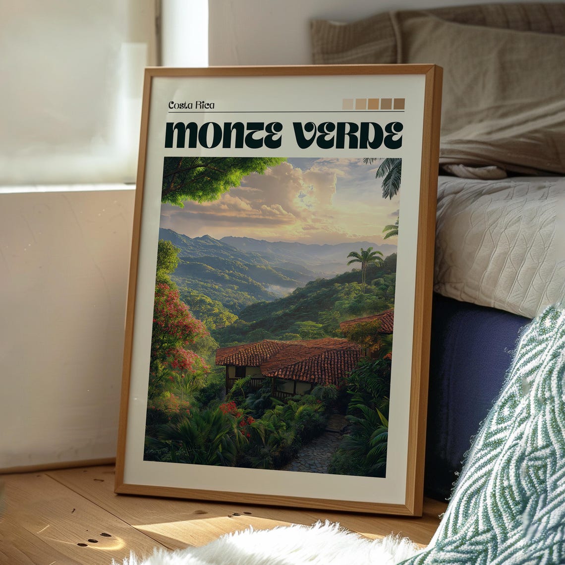 Monte Verde Costa Rica Cloud Forest Lodge Mountain View Poster - Image 3