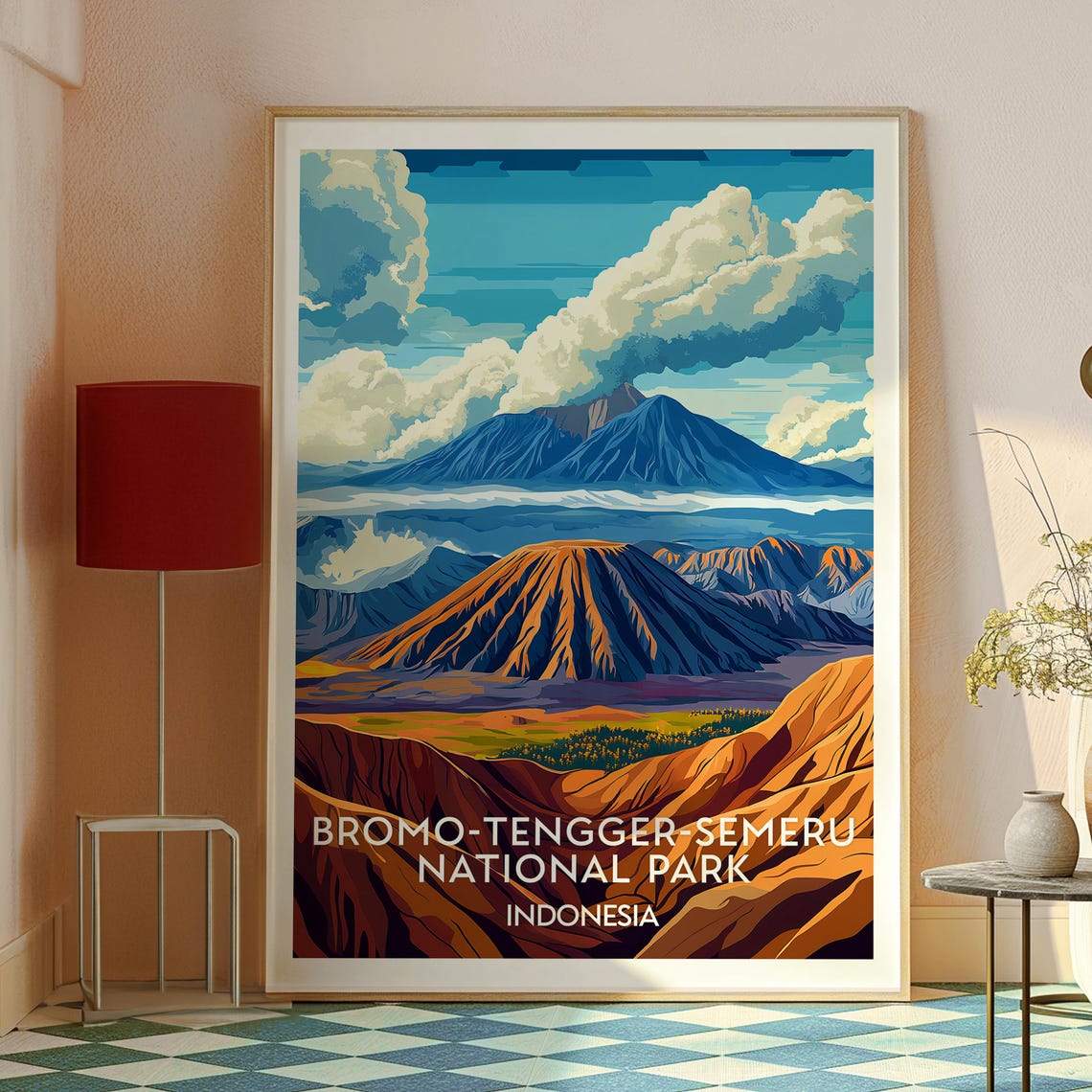 Mount Bromo Travel Print Hiking Wall Art East Java Indonesia Poster Backpacking Gift - Image 2