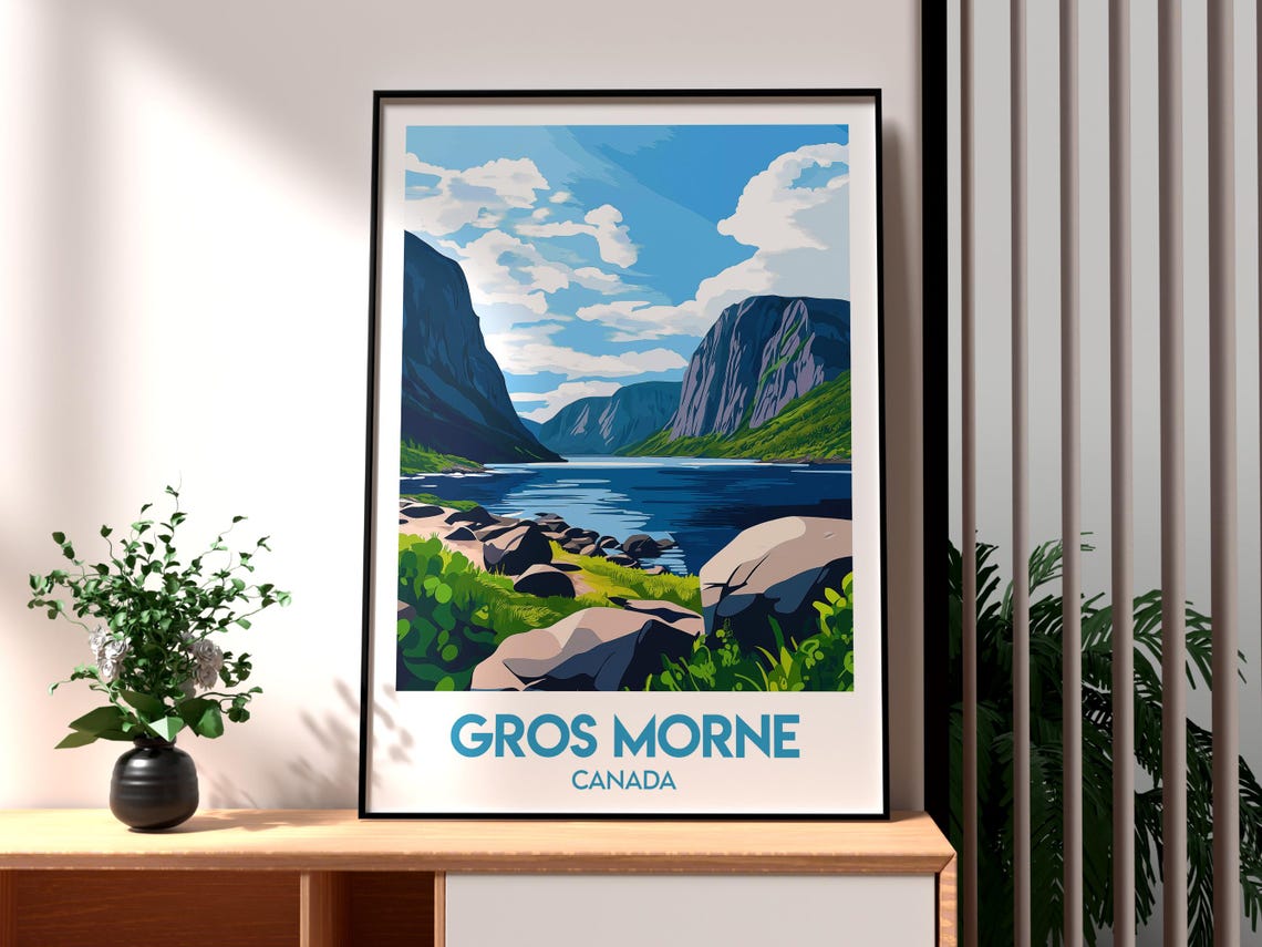 Gros Morne Canada Fjord Cliffs Newfoundland National Park Poster