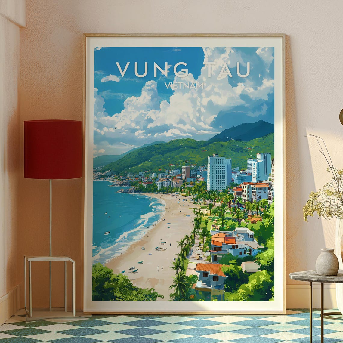 Vung Tau Vietnam Beach City Aerial Coastline Holiday View Poster - Image 2