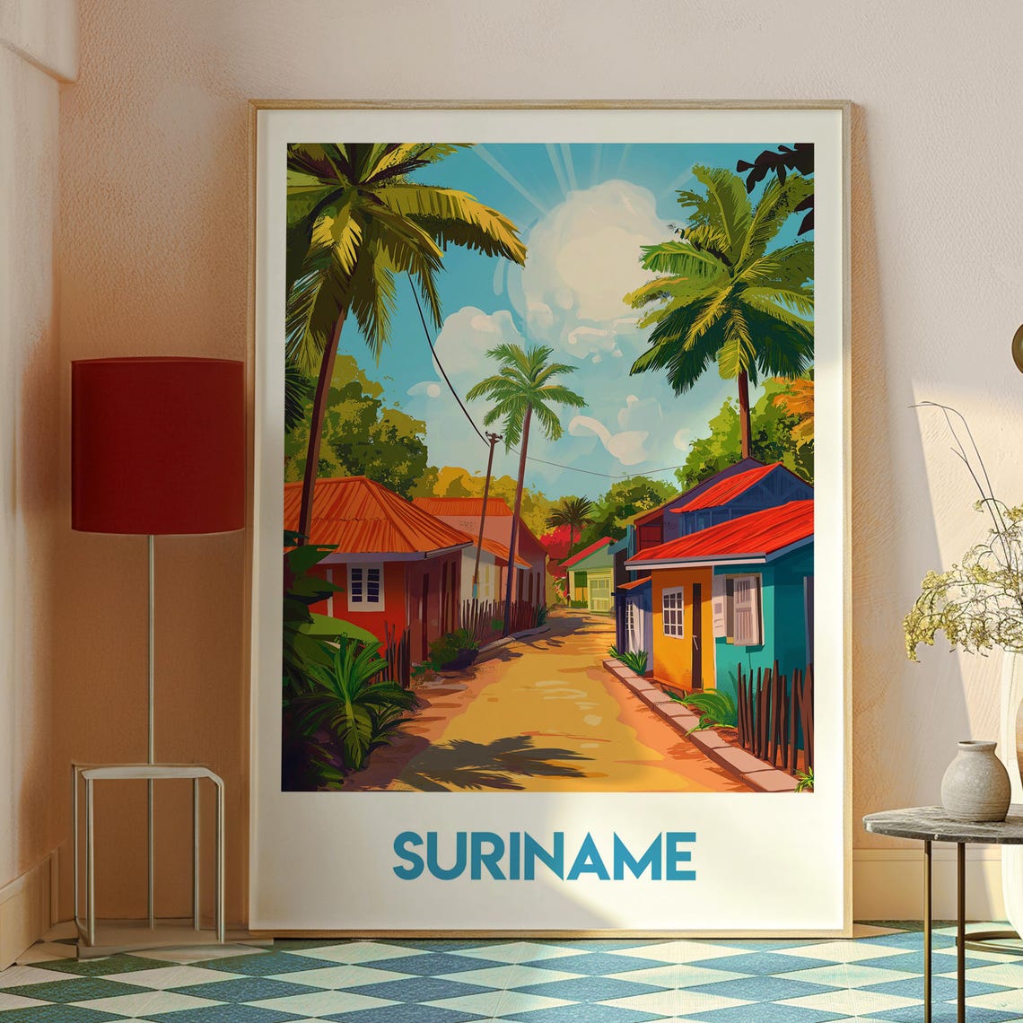 Suriname Poster Art Travel Print Wall Paramaribo Backpacking South America - Image 2