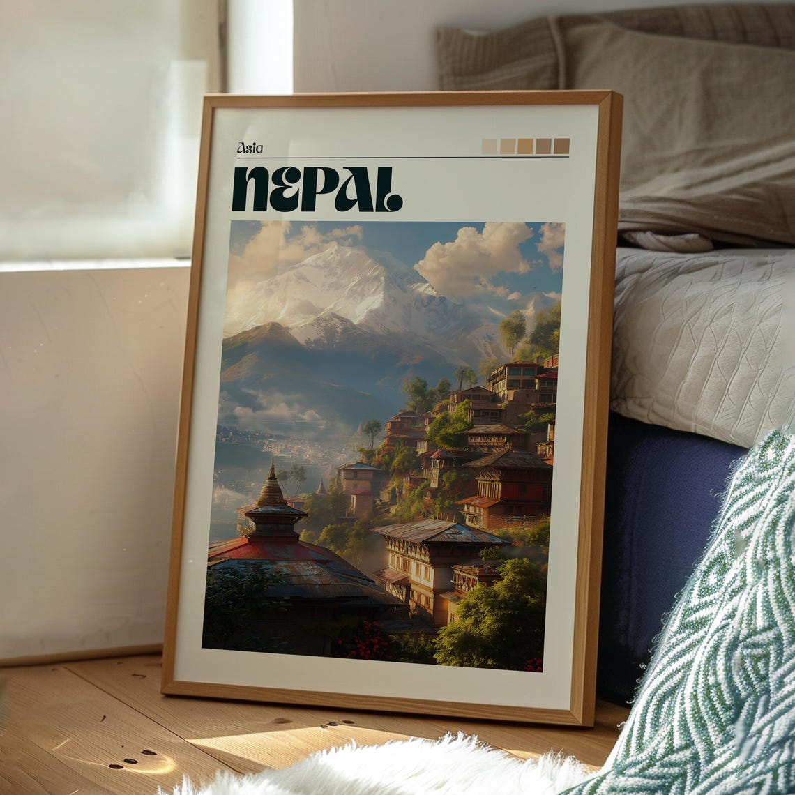 Nepal Poster Wall Art The Himalayas Trecking Kathmandu Hiking Mount Everest Base Camp - Image 3