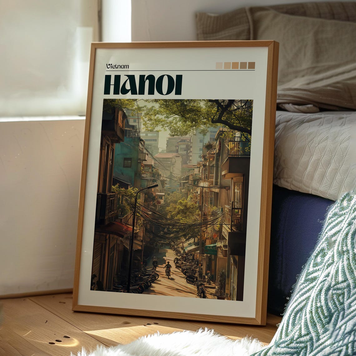 Hanoi Print Vietnam Wall Art Poster Travel Backpacking North Old Quarter - Image 3