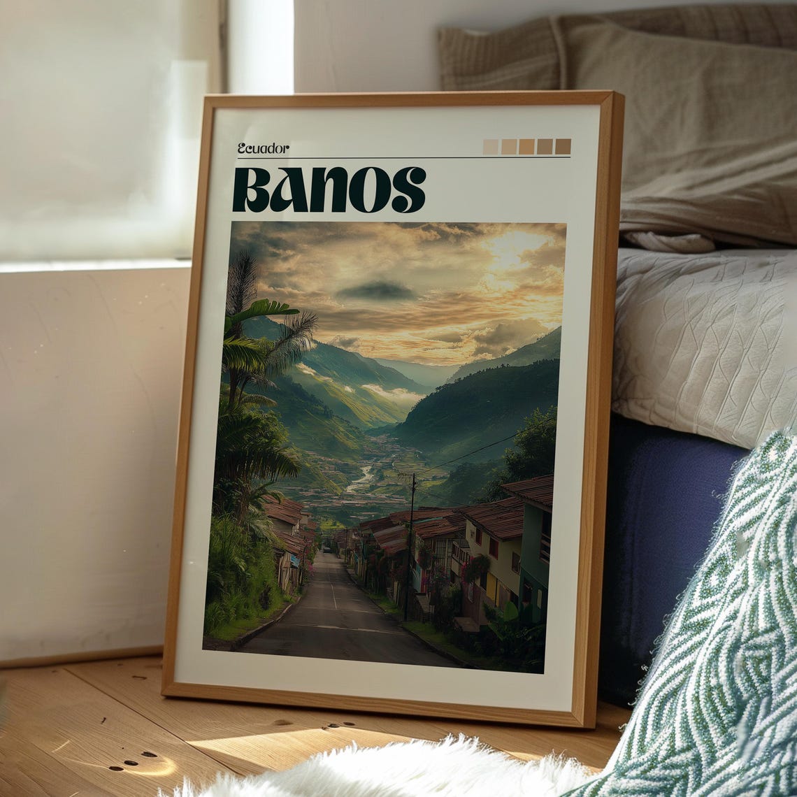 Banos Poster Ecuador Art Travel Print Wall Backpacking South America - Image 3