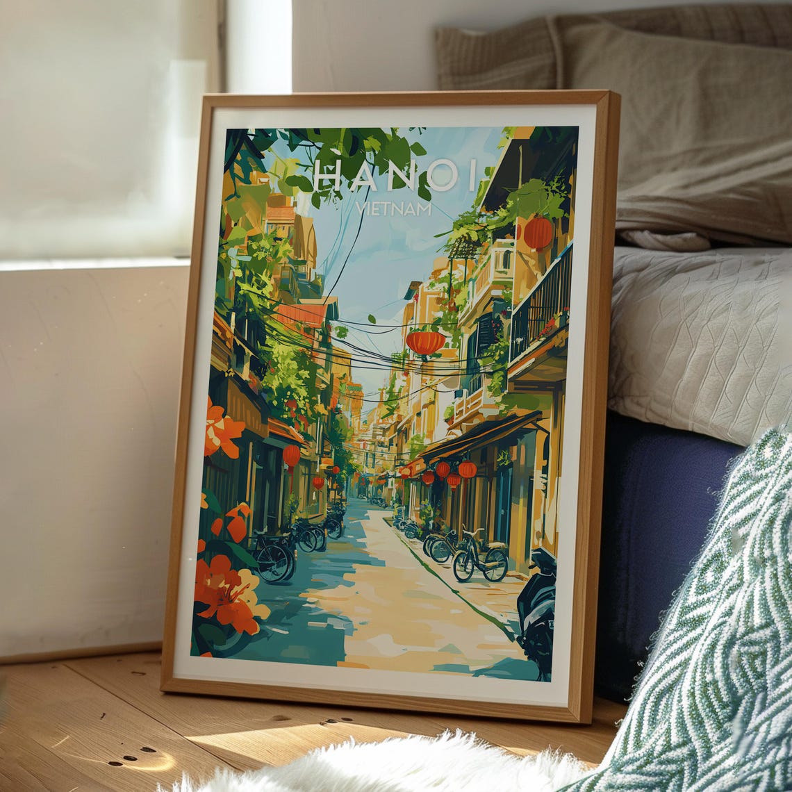 Hanoi Print Vietnam Wall Art Poster Travel Backpacking North Old Quarter - Image 3