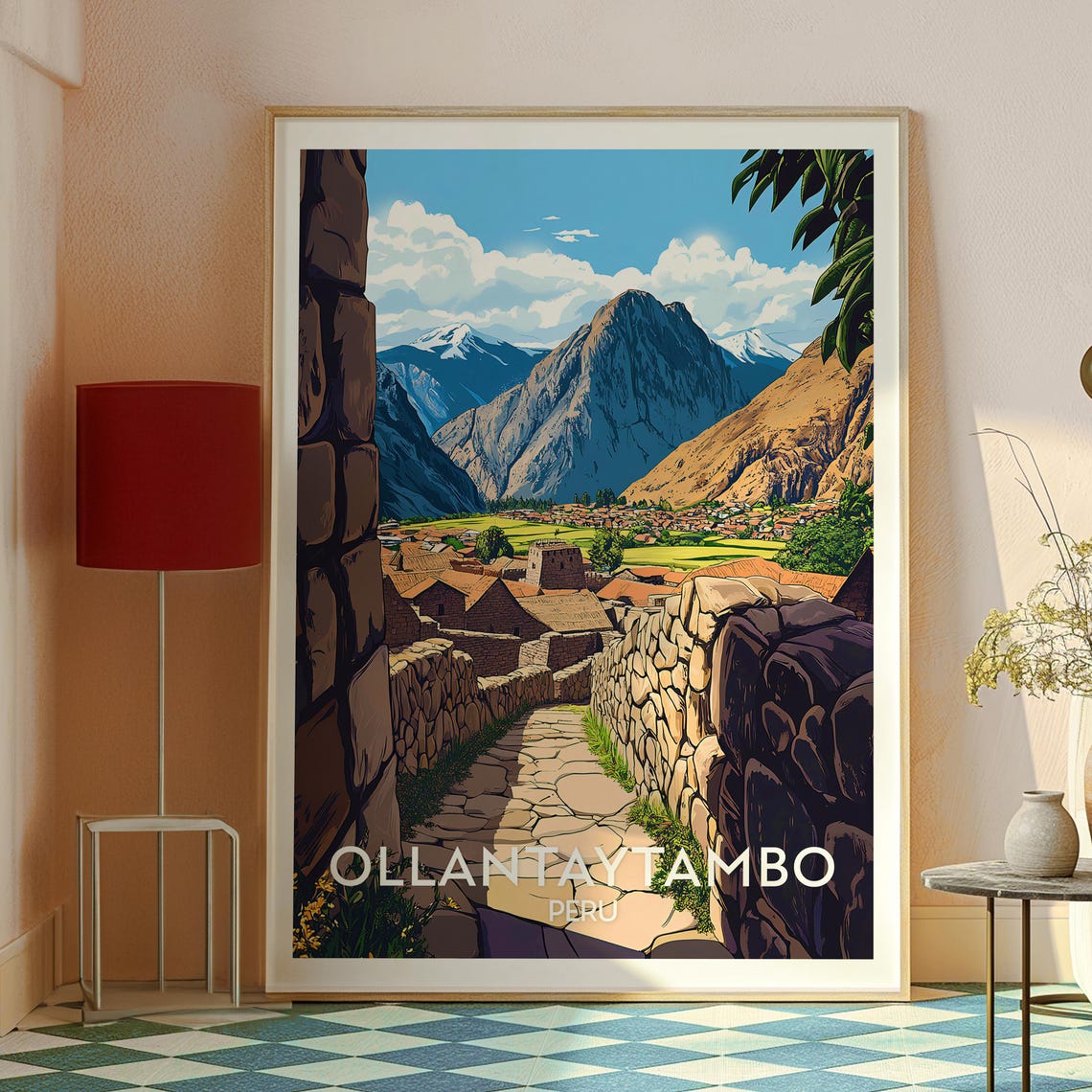 Ollantaytambo Poster Art Peru Travel Print Wall Fortress South America - Image 2