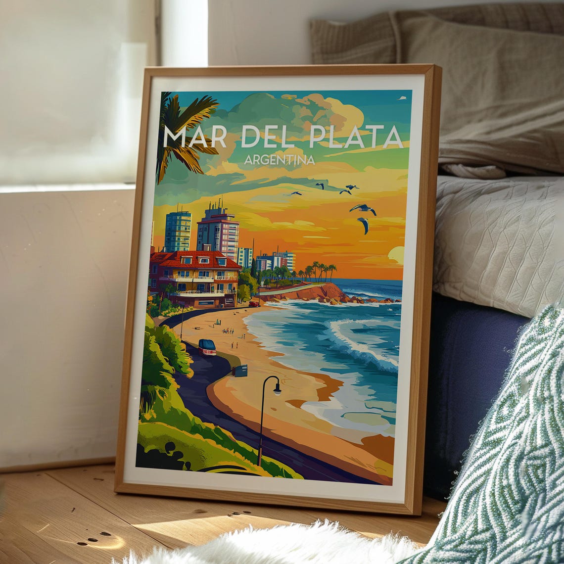 Mar Del Plata Travel Print Argentina Wall Art Poster Gift For Traveller - Image 3