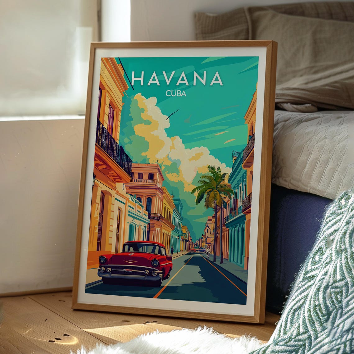 Havana Travel Print Wall Art Poster La Habana Cuban - Image 3