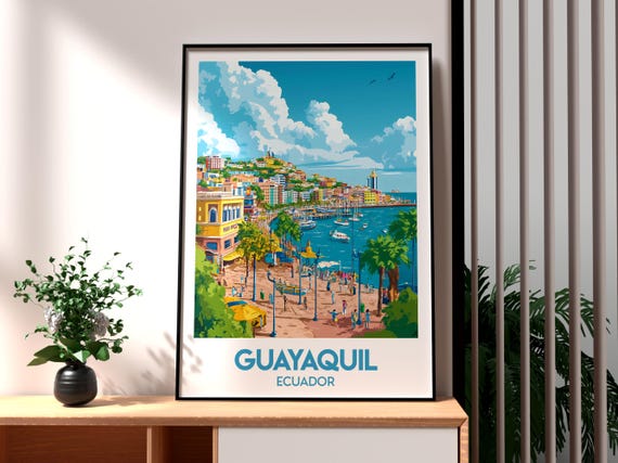 Guayaquil Poster Ecuador Art Travel Print Wall Backpacking South America