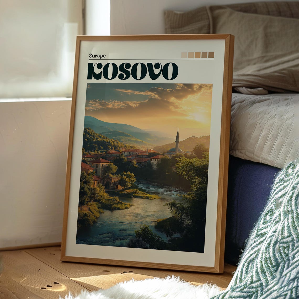 Kosovo Print, Pristina City Travel Poster - Image 3