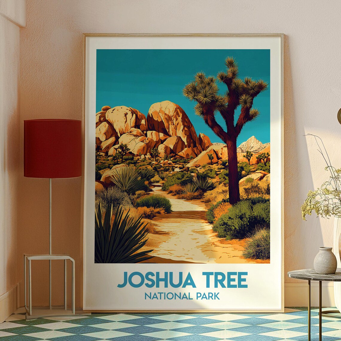 Joshua Tree National Park Desert Rocks Yucca Tree Travel Poster - Image 2