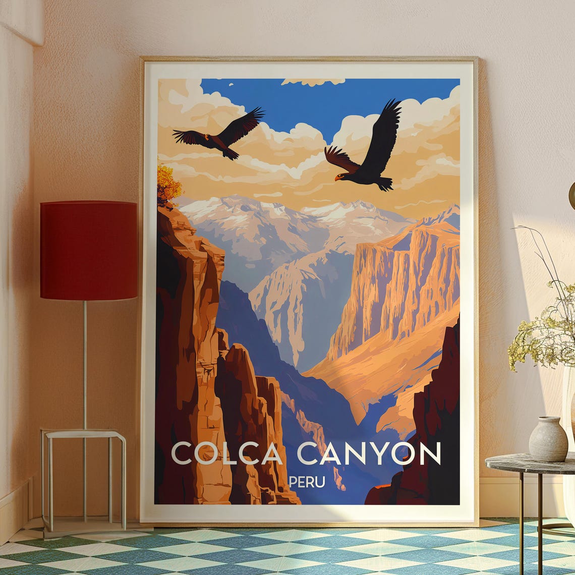 Colca Canyon Poster Art Peru Travel Print Wall Backpacking South America - Image 2
