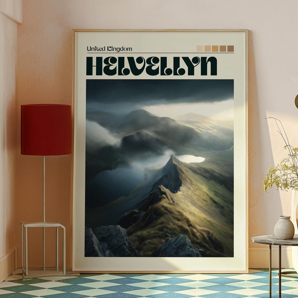 Helvellyn Print The Lake District Wall Art Uk Countryside Poster Travel Hiking Walking - Image 2