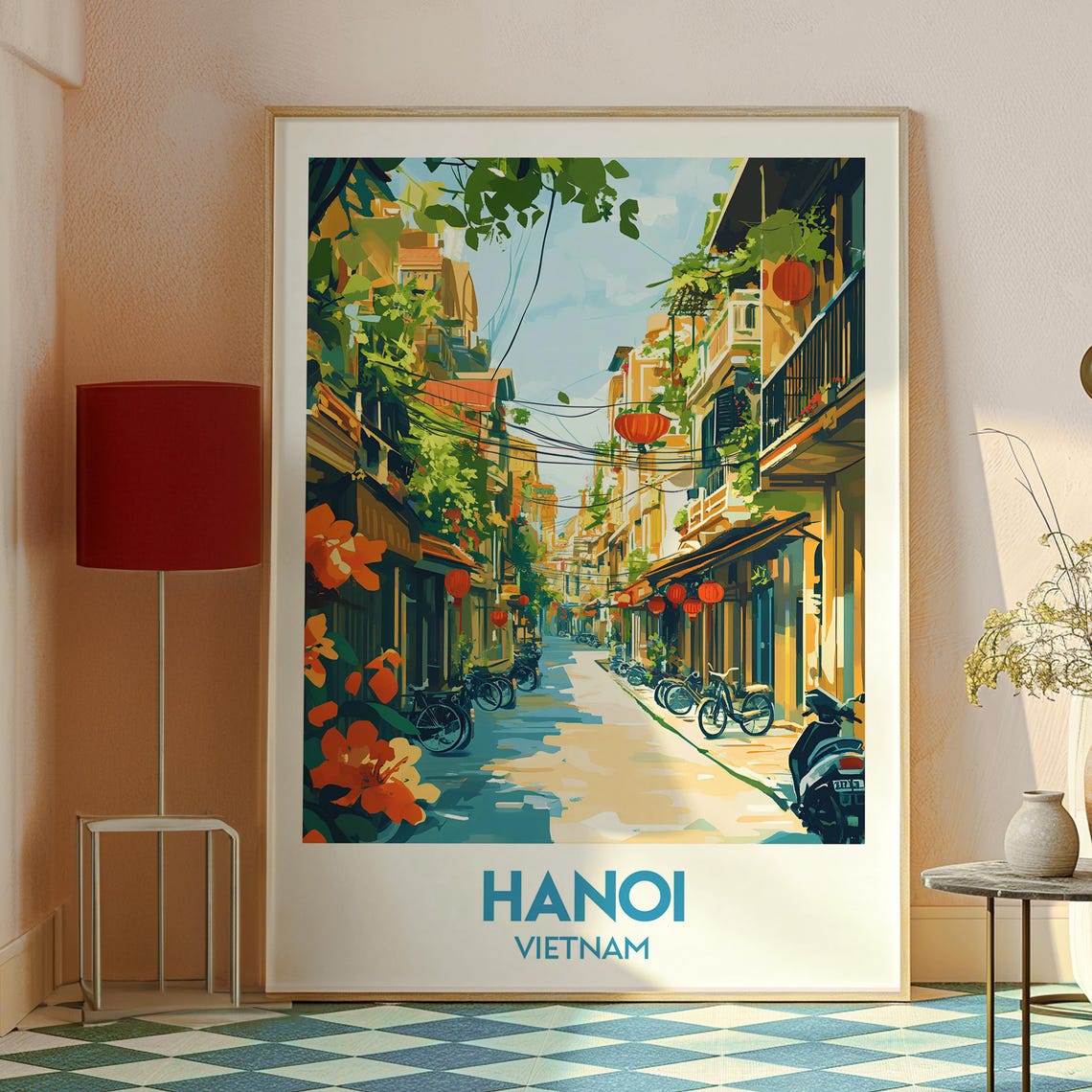 Hanoi Print Vietnam Wall Art Poster Travel Backpacking North Old Quarter - Image 2