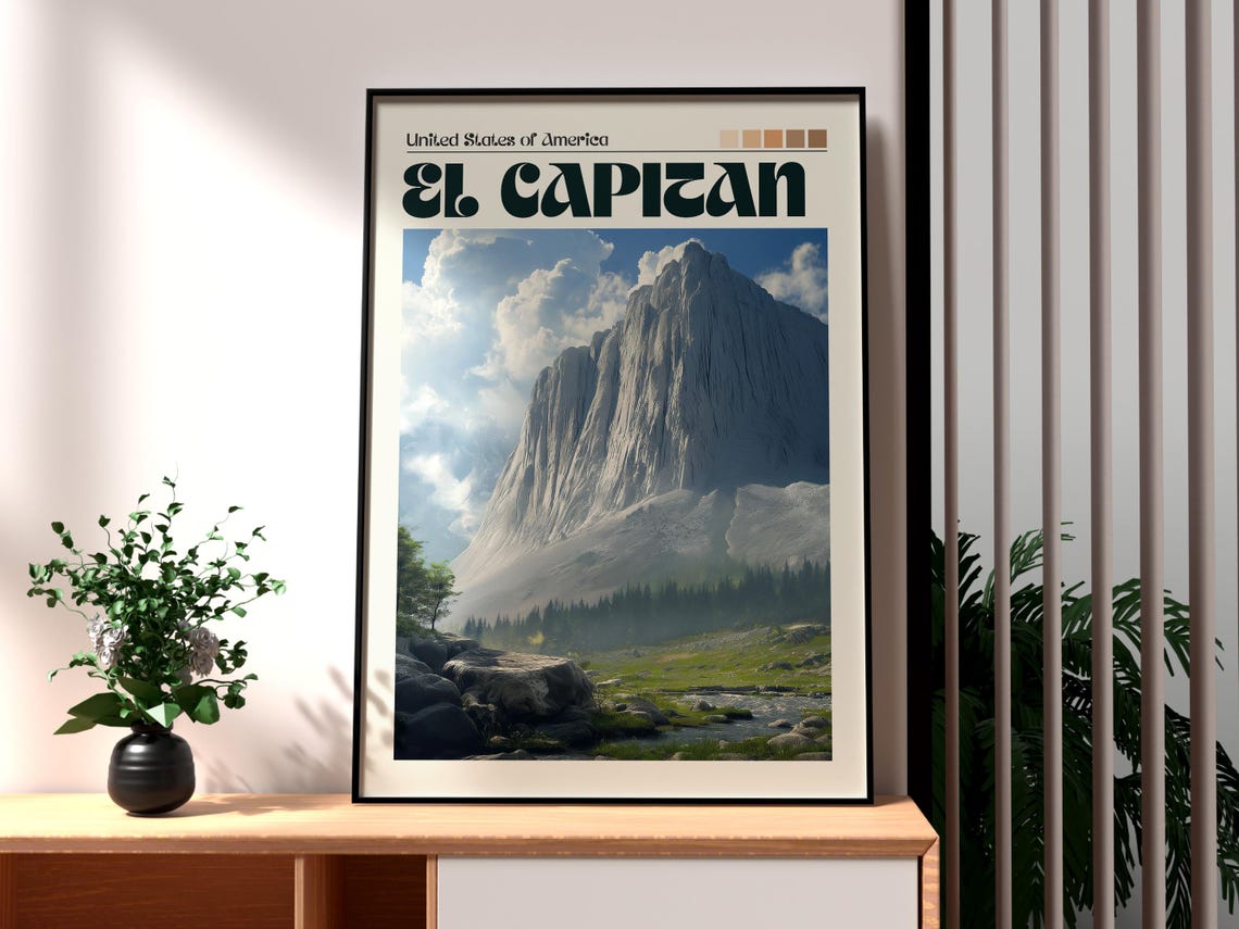 El Capitan Yosemite National Park Granite Monolith Valley Poster