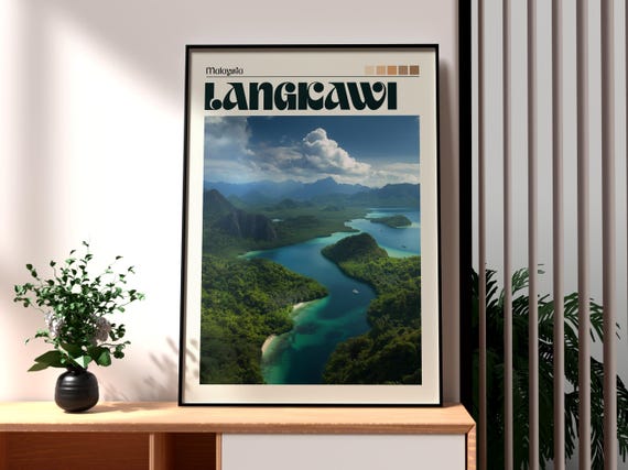 Langkawi Print Malaysia Wall Art Poster Island Travel Backpacking