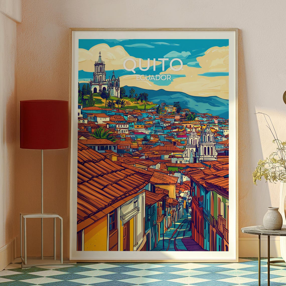 Quito Poster Ecuador Art Travel Print Wall Backpacking South America - Image 2