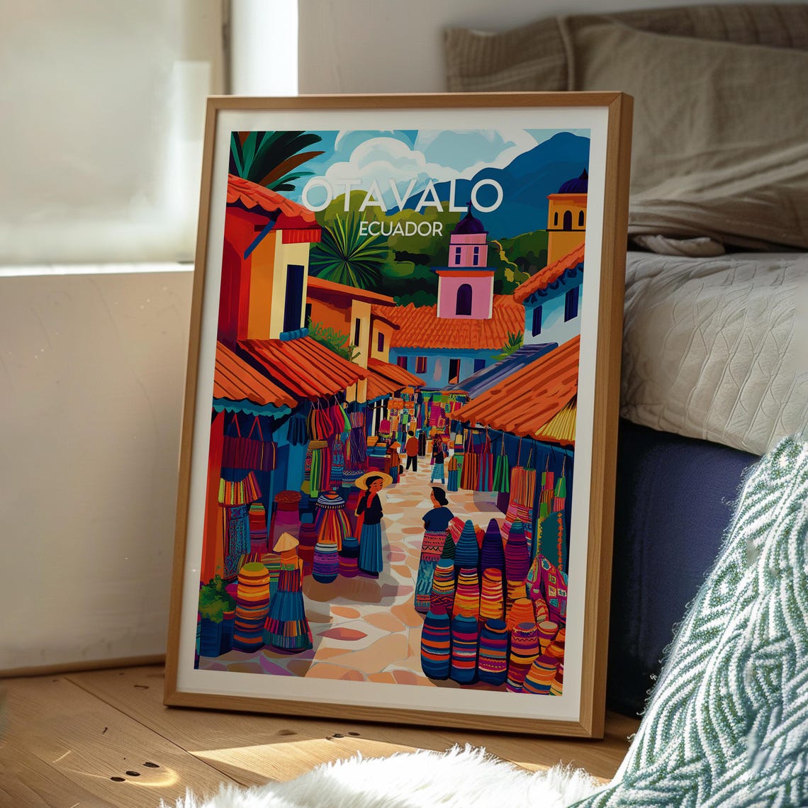 Otavalo Poster Ecuador Art Travel Print Wall Backpacking South America - Image 3