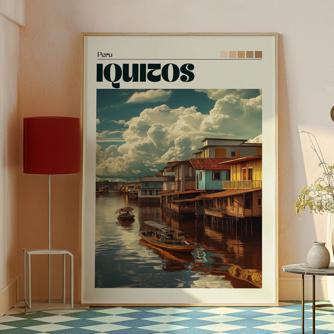 Iquitos Poster Art Peru Travel Print Wall Backpacking South America - Image 2