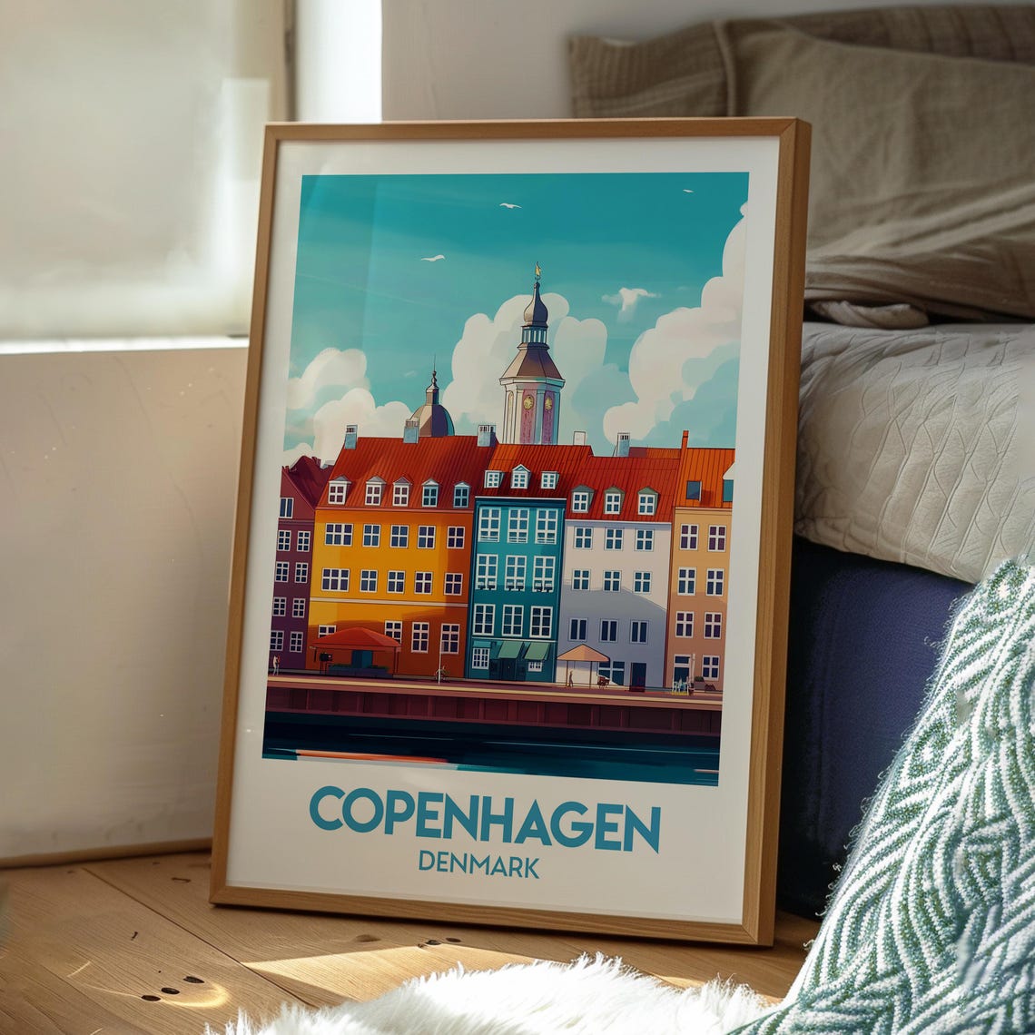 Copenhagen Canal Travel Poster