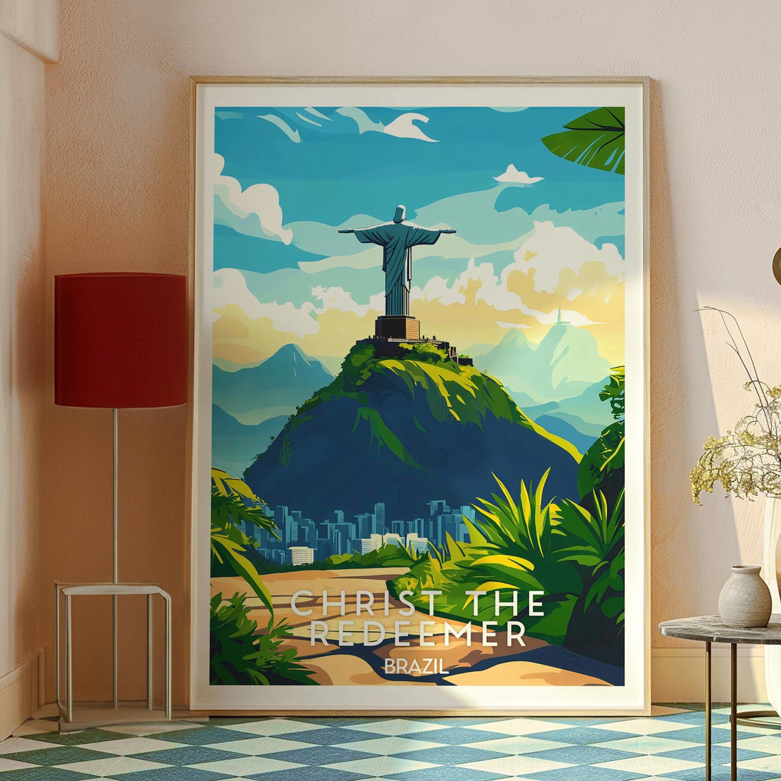 Christ the Redeemer Rio de Janeiro Brazil Iconic Statue Poster - Image 2