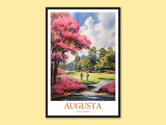 Augusta Golf Course Travel Poster Wall Art