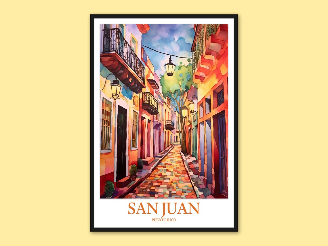 San Juan Travel Poster Puerto Rico Wall Art
