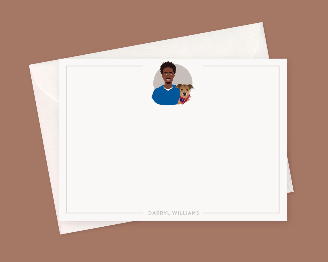 Custom Portrait Stationery Pet Notecards - Image 5