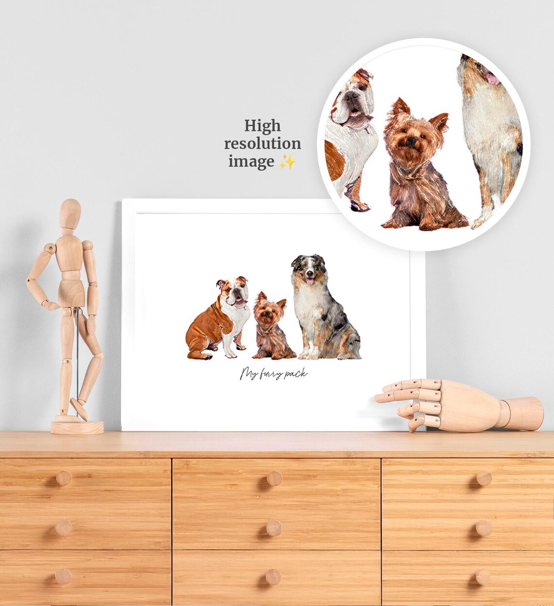 Custom Watercolor Pet Portrait Personalized French Bulldog Art Print - Image 5