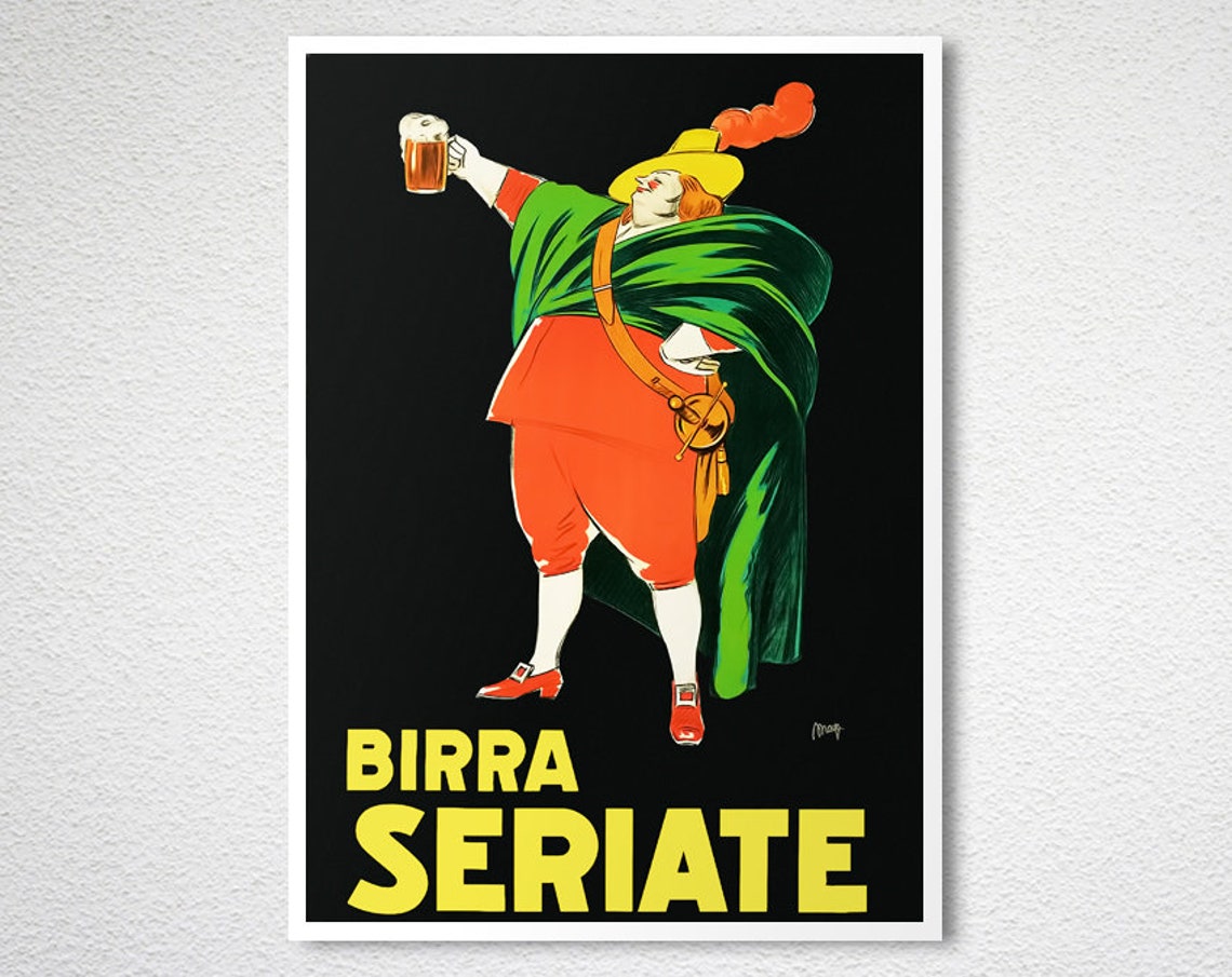 Birra Seriate Classic Italian Beer Retro Vintage Advertising Poster - Image 2
