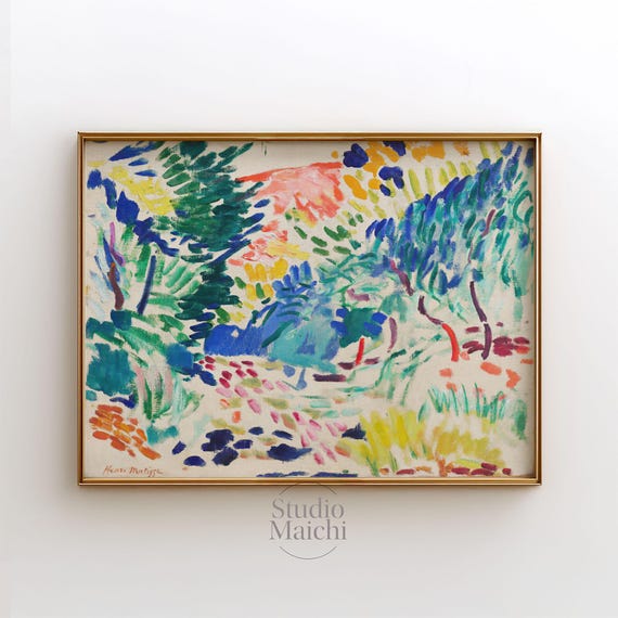 Matisse Landscape Oil Painting Abstract Print Nature Wall Art Colorful Wall Art Mid Century Modern Vintage Decor Wall Art