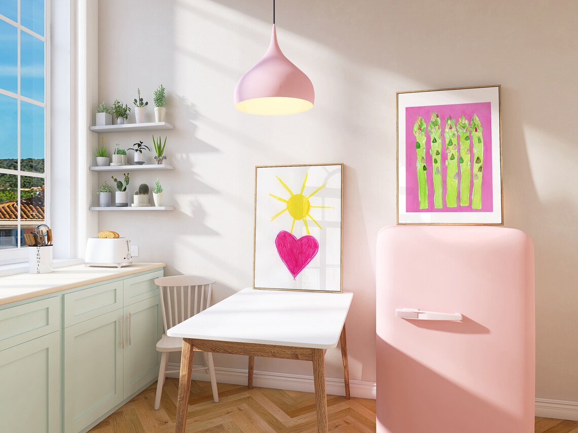 Heart Love Nursery Sun Illustration Art Print - Image 2