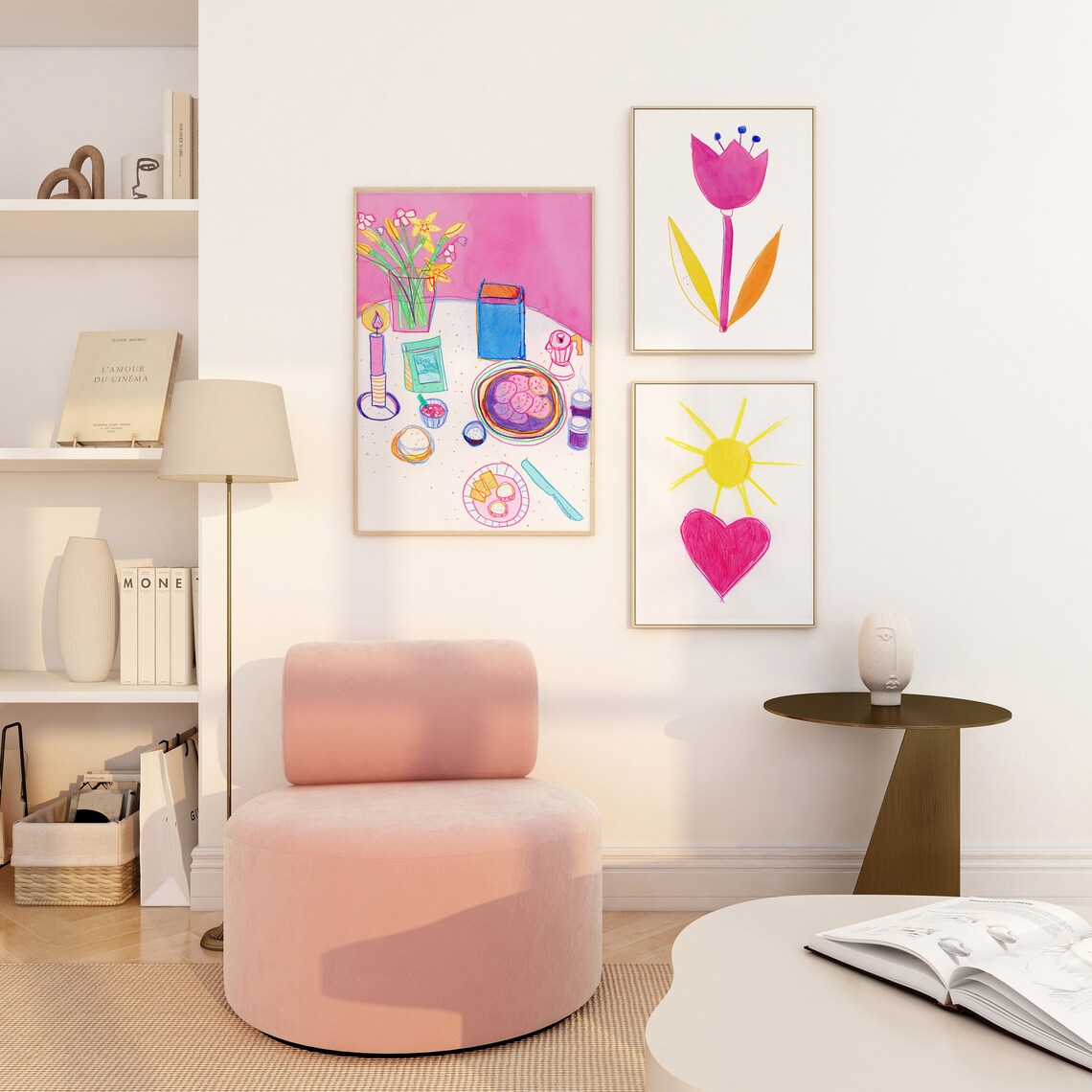 Heart Love Nursery Sun Illustration Art Print - Image 3