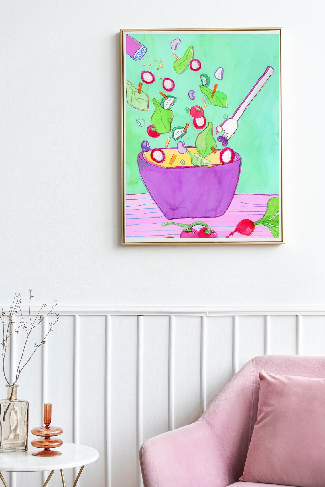 Vegetable Kitchen Art, Still Life Illustration - Image 3