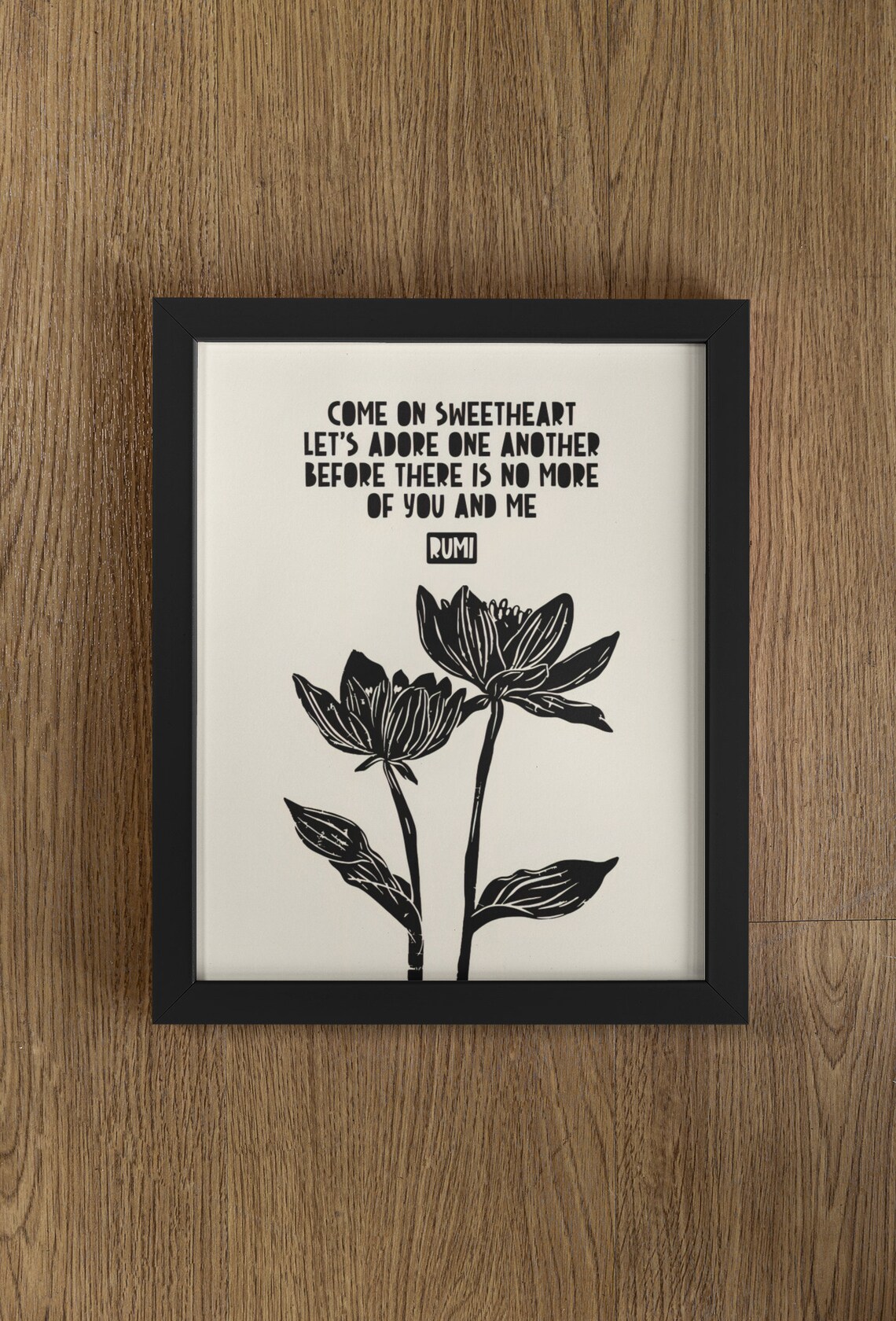 Sweetheart Lets Adore One Another Quote Art Print
