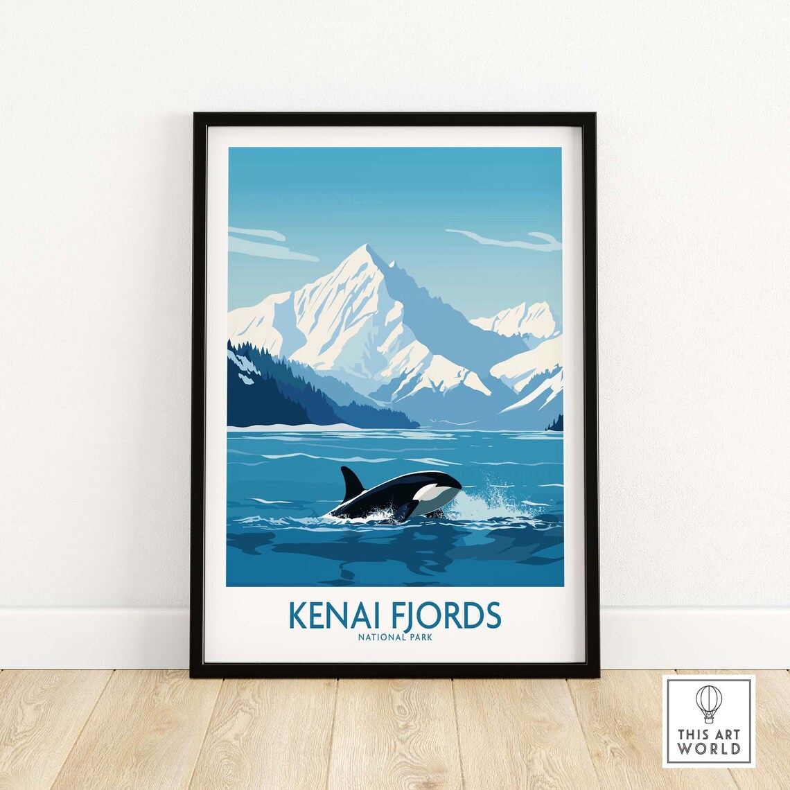 Kenai Fjords National Park Travel Poster