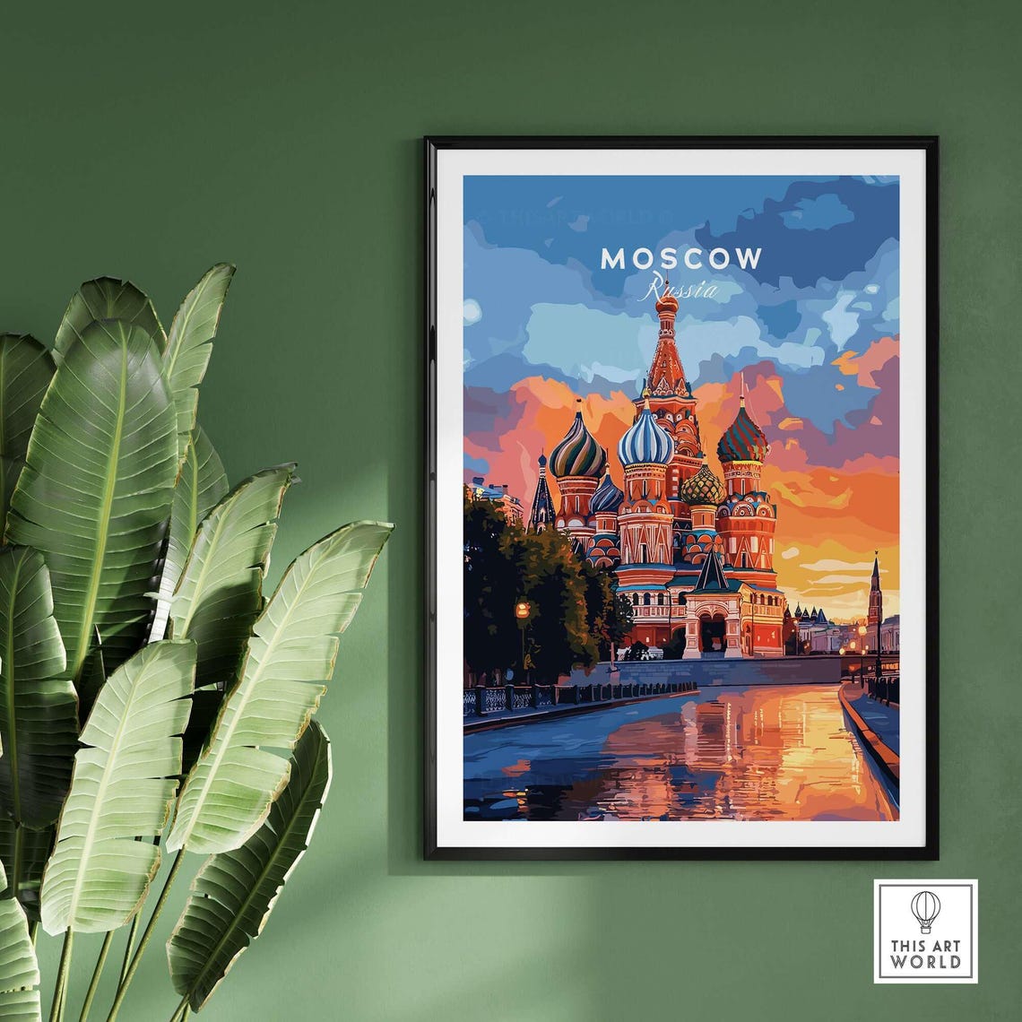 Moscow Travel Print, St Basils Cathedral Poster - Image 2